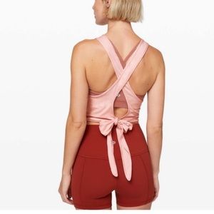 Lululemon pink mist size 6 turn to tie tank top. Hardly worn.